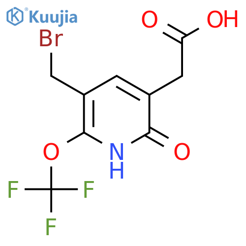 3-(Bromomethyl)-6-hydroxy-2-(trifluoromethoxy)pyridine-5-acetic acid structure