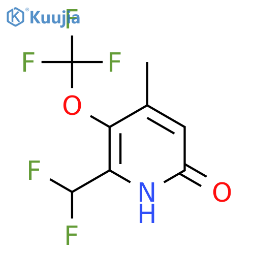 2-(Difluoromethyl)-6-hydroxy-4-methyl-3-(trifluoromethoxy)pyridine structure