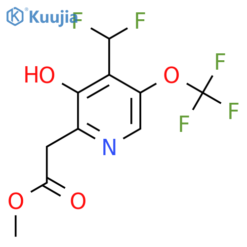 Methyl 4-(difluoromethyl)-3-hydroxy-5-(trifluoromethoxy)pyridine-2-acetate structure