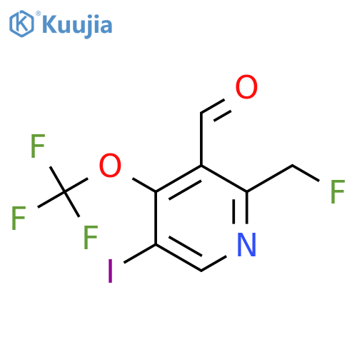 2-(Fluoromethyl)-5-iodo-4-(trifluoromethoxy)pyridine-3-carboxaldehyde structure