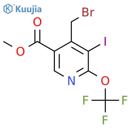 Methyl 4-(bromomethyl)-3-iodo-2-(trifluoromethoxy)pyridine-5-carboxylate structure