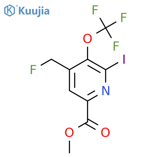 Methyl 4-(fluoromethyl)-2-iodo-3-(trifluoromethoxy)pyridine-6-carboxylate structure