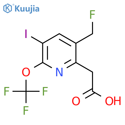 3-(Fluoromethyl)-5-iodo-6-(trifluoromethoxy)pyridine-2-acetic acid structure