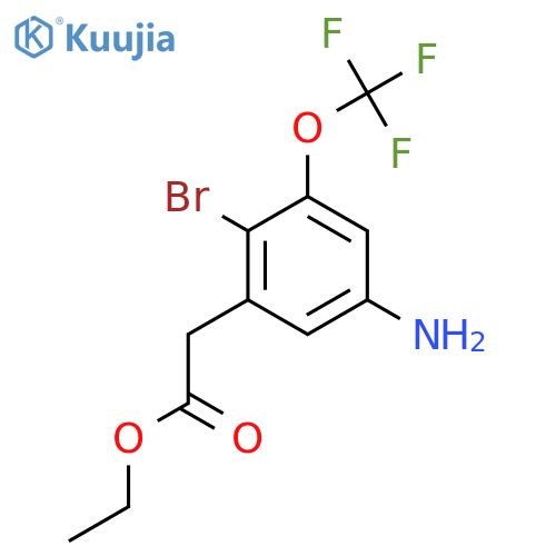 Ethyl 5-amino-2-bromo-3-(trifluoromethoxy)phenylacetate structure