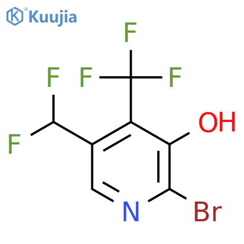 2-Bromo-5-(difluoromethyl)-3-hydroxy-4-(trifluoromethyl)pyridine structure