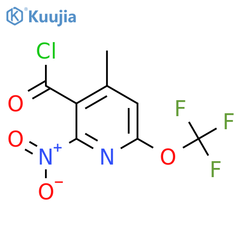 4-Methyl-2-nitro-6-(trifluoromethoxy)pyridine-3-carbonyl chloride structure