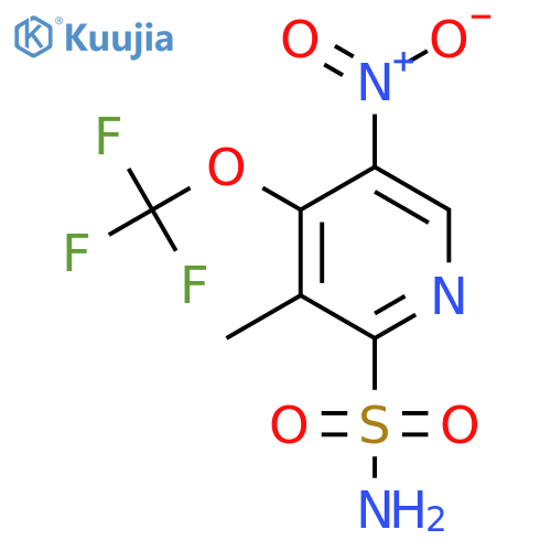 3-Methyl-5-nitro-4-(trifluoromethoxy)pyridine-2-sulfonamide structure