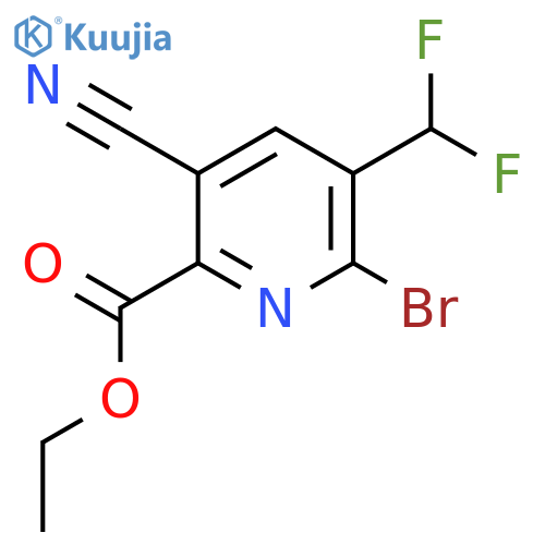 Ethyl 2-bromo-5-cyano-3-(difluoromethyl)pyridine-6-carboxylate structure