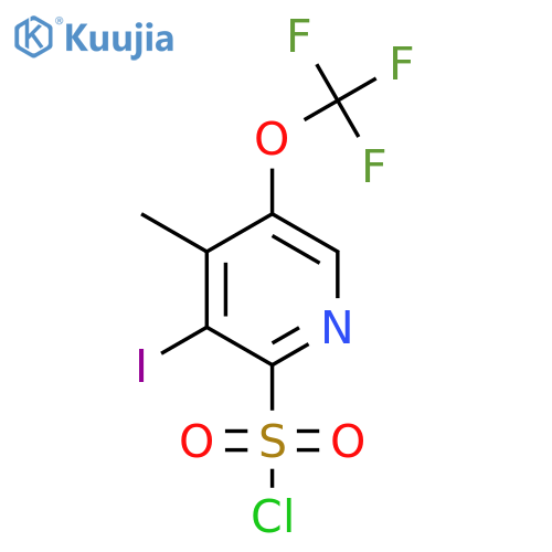 3-Iodo-4-methyl-5-(trifluoromethoxy)pyridine-2-sulfonyl chloride structure