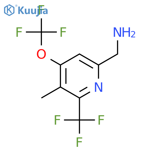 6-(Aminomethyl)-3-methyl-4-(trifluoromethoxy)-2-(trifluoromethyl)pyridine structure