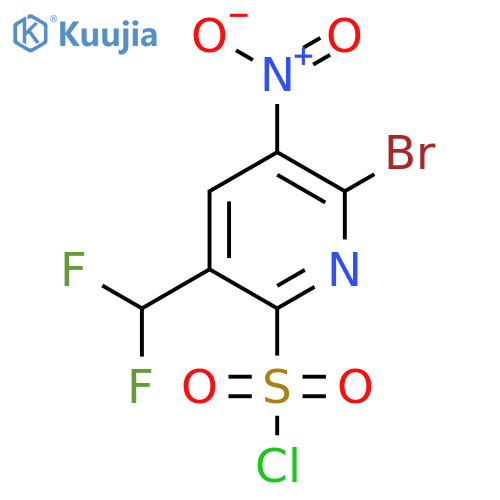 2-Bromo-5-(difluoromethyl)-3-nitropyridine-6-sulfonyl chloride structure