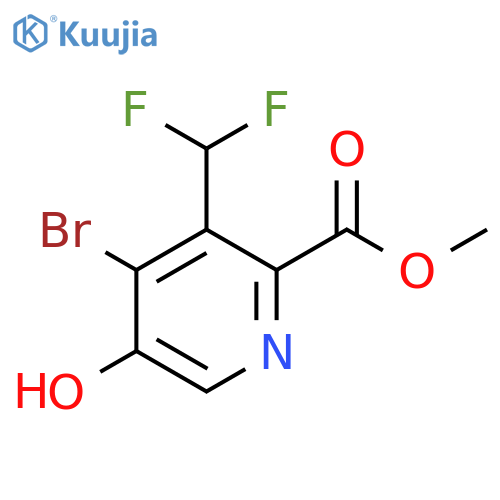 Methyl 4-bromo-3-(difluoromethyl)-5-hydroxypyridine-2-carboxylate structure