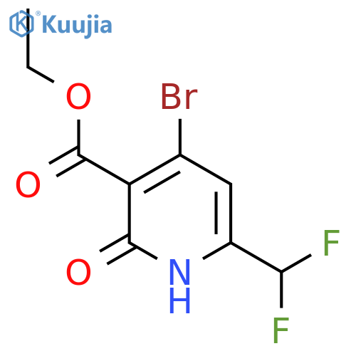 Ethyl 4-bromo-6-(difluoromethyl)-2-hydroxypyridine-3-carboxylate structure