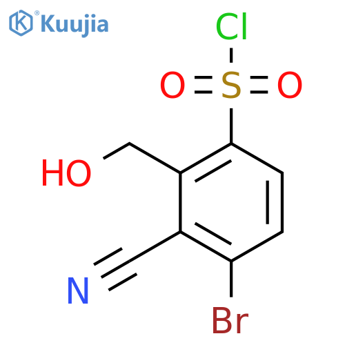 4-Bromo-2-hydroxymethyl-3-cyanobenzenesulfonyl chloride structure