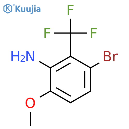 3-Bromo-6-methoxy-2-(trifluoromethyl)aniline structure
