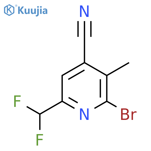 2-Bromo-4-cyano-6-(difluoromethyl)-3-methylpyridine structure