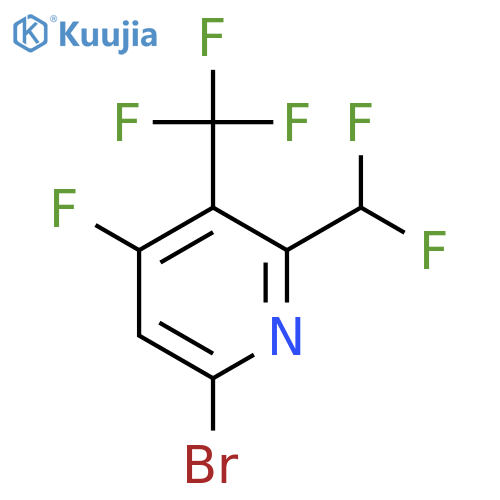 6-Bromo-2-(difluoromethyl)-4-fluoro-3-(trifluoromethyl)pyridine structure