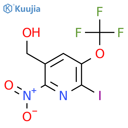2-Iodo-6-nitro-3-(trifluoromethoxy)pyridine-5-methanol structure
