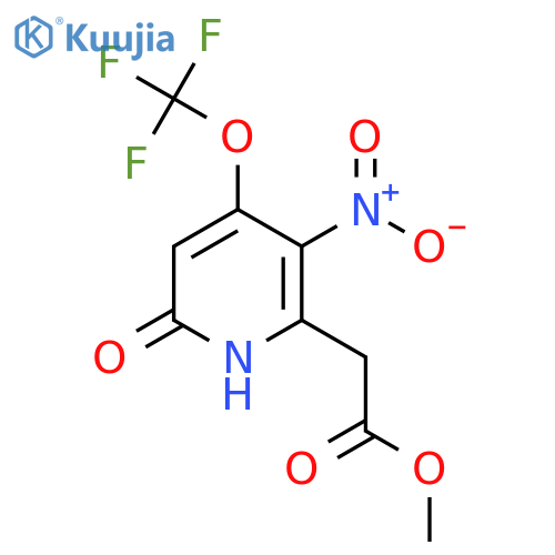 Methyl 6-hydroxy-3-nitro-4-(trifluoromethoxy)pyridine-2-acetate structure