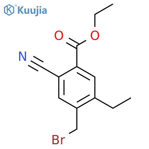 Ethyl 4-bromomethyl-2-cyano-5-ethylbenzoate structure