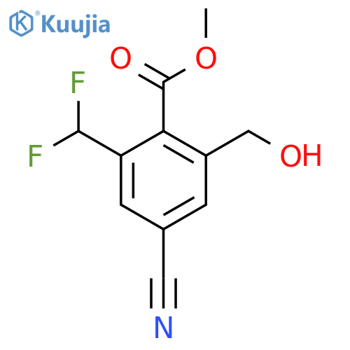 Methyl 4-cyano-2-difluoromethyl-6-(hydroxymethyl)benzoate structure