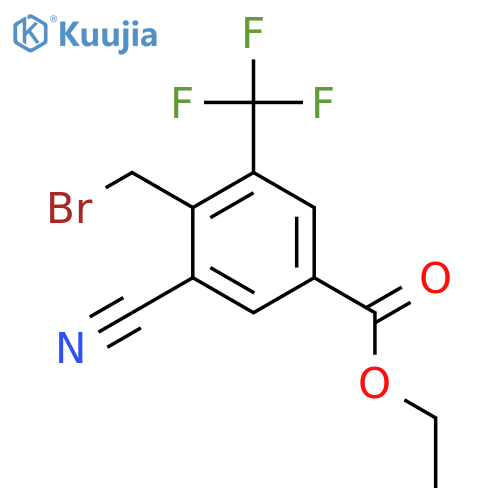 Ethyl 4-(bromomethyl)-3-cyano-5-(trifluoromethyl)benzoate structure