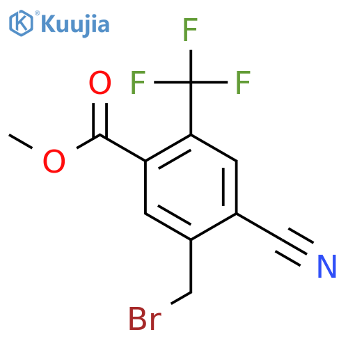 Methyl 5-bromomethyl-4-cyano-2-(trifluoromethyl)benzoate structure