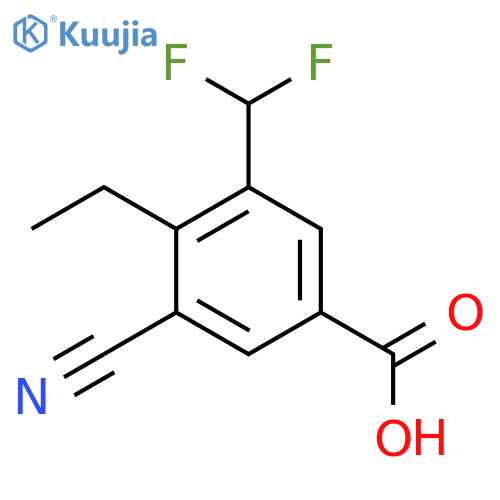 3-Cyano-5-difluoromethyl-4-ethylbenzoic acid structure