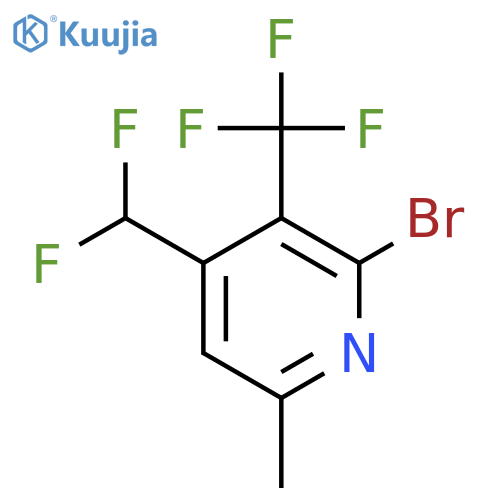 2-Bromo-4-(difluoromethyl)-6-methyl-3-(trifluoromethyl)pyridine structure