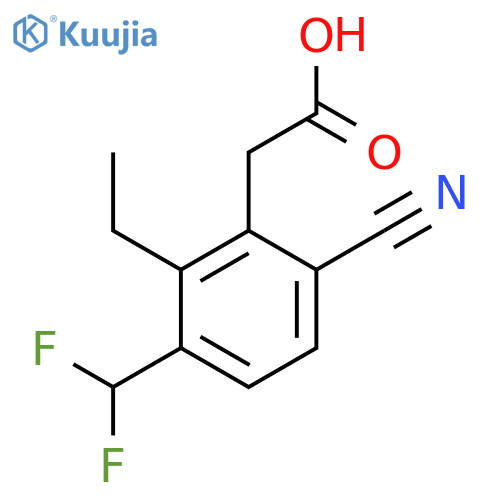 6-Cyano-3-difluoromethyl-2-ethylphenylacetic acid structure