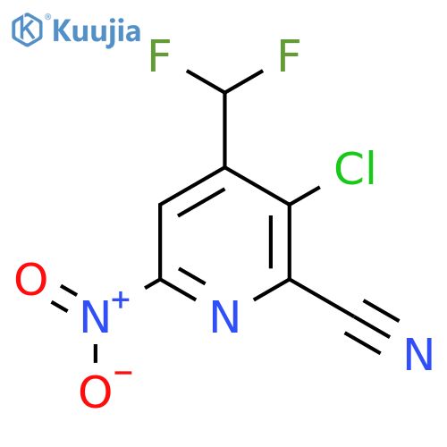 3-Chloro-2-cyano-4-(difluoromethyl)-6-nitropyridine structure
