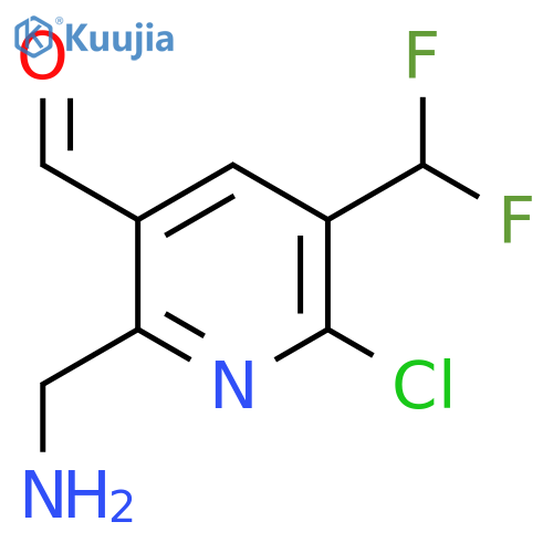 2-(Aminomethyl)-6-chloro-5-(difluoromethyl)pyridine-3-carboxaldehyde structure