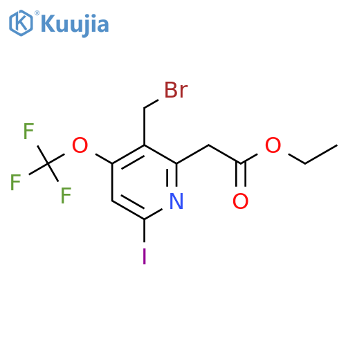 Ethyl 3-(bromomethyl)-6-iodo-4-(trifluoromethoxy)pyridine-2-acetate structure