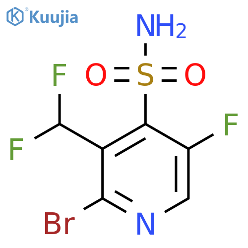2-Bromo-3-(difluoromethyl)-5-fluoropyridine-4-sulfonamide structure