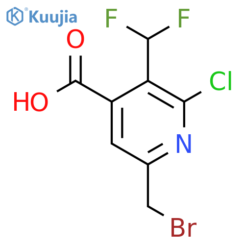 6-(Bromomethyl)-2-chloro-3-(difluoromethyl)pyridine-4-carboxylic acid structure