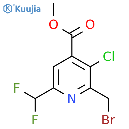 Methyl 2-(bromomethyl)-3-chloro-6-(difluoromethyl)pyridine-4-carboxylate structure