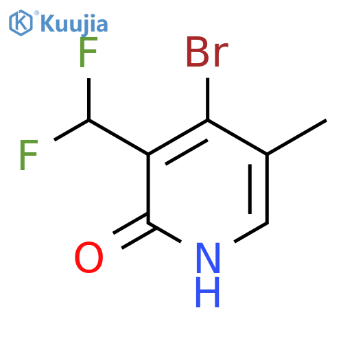 4-Bromo-3-(difluoromethyl)-2-hydroxy-5-methylpyridine structure
