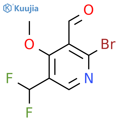 2-Bromo-5-(difluoromethyl)-4-methoxypyridine-3-carboxaldehyde structure