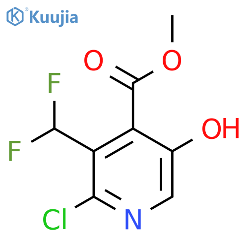 Methyl 2-chloro-3-(difluoromethyl)-5-hydroxypyridine-4-carboxylate structure