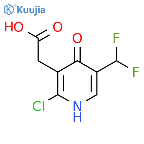 2-Chloro-5-(difluoromethyl)-4-hydroxypyridine-3-acetic acid structure