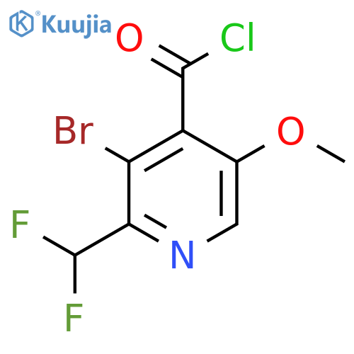 3-Bromo-2-(difluoromethyl)-5-methoxypyridine-4-carbonyl chloride structure