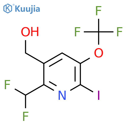 2-(Difluoromethyl)-6-iodo-5-(trifluoromethoxy)pyridine-3-methanol structure