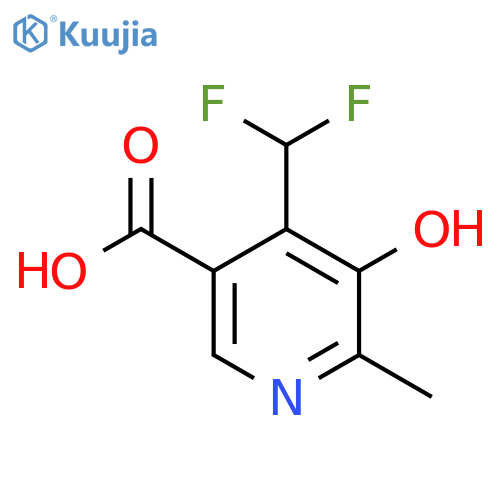 4-(Difluoromethyl)-3-hydroxy-2-methylpyridine-5-carboxylic acid structure