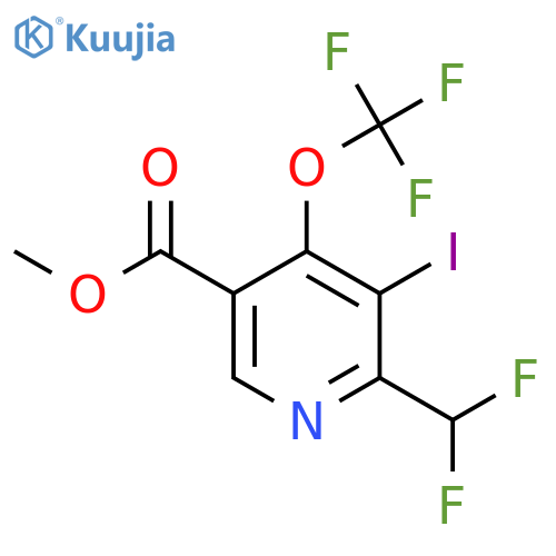Methyl 2-(difluoromethyl)-3-iodo-4-(trifluoromethoxy)pyridine-5-carboxylate structure