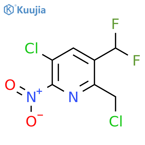 5-Chloro-2-(chloromethyl)-3-(difluoromethyl)-6-nitropyridine structure