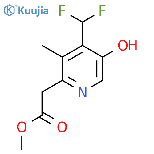 Methyl 4-(difluoromethyl)-5-hydroxy-3-methylpyridine-2-acetate structure
