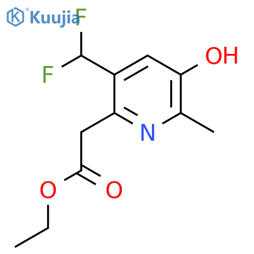 Ethyl 3-(difluoromethyl)-5-hydroxy-6-methylpyridine-2-acetate structure