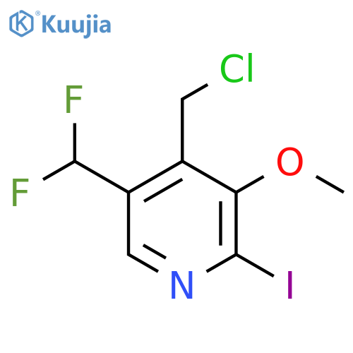 4-(Chloromethyl)-5-(difluoromethyl)-2-iodo-3-methoxypyridine structure