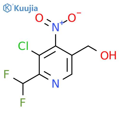 3-Chloro-2-(difluoromethyl)-4-nitropyridine-5-methanol structure