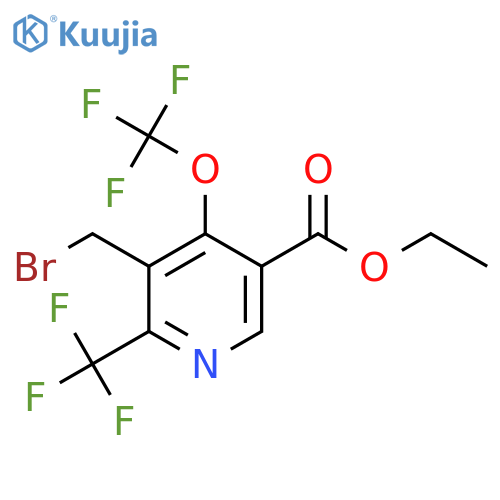 Ethyl 3-(bromomethyl)-4-(trifluoromethoxy)-2-(trifluoromethyl)pyridine-5-carboxylate structure